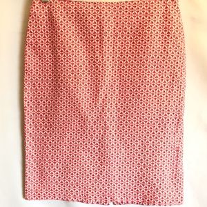 Talbots pencil skirt pink and white size 2